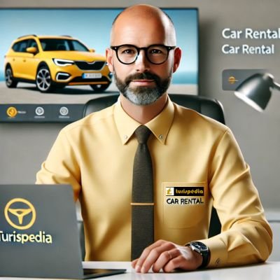 Avatar do atendente dando consultoria sobre aluguel de carro nos EUA.