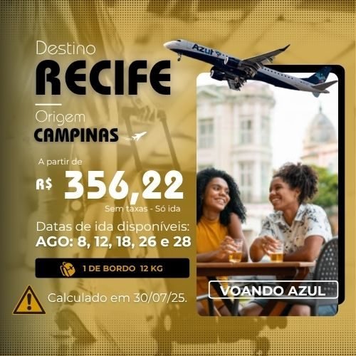 Promoção Aéreo VCP-REC agosto - info 01A