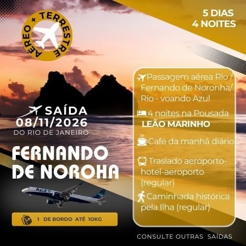 Promoção Fernando de Noronha Com Azul - 5 dias