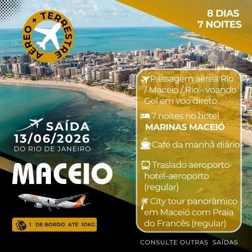 Promoção Maceio Com Gol - 8 dias